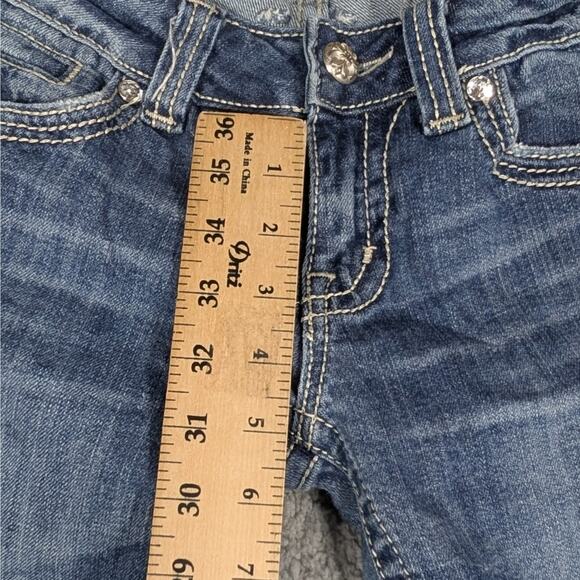 Miss Me Capri Jeans Womens 27 Distressed Embroidered Pockets Crop Denim Pants - Picture 3 of 8